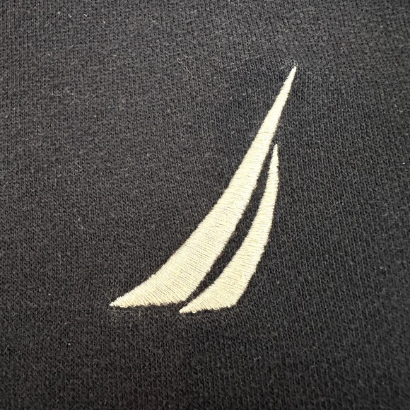 Nautica Quarter Zip Sweatshirt Men's Size XL Navy Blue Fleece Embroidered Logo - Picture 8 of 9